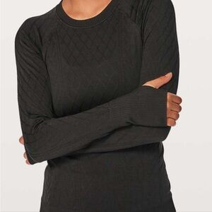 Lululemon restless pullover shirt top size 4 black